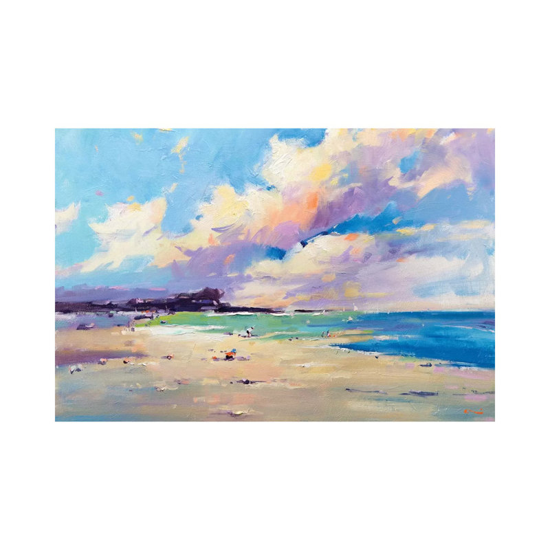 Private Beach VII by Li Zhou - Gallery-Wrapped Canvas Giclée on Canvas, 20.32 cm H x 30.48 cm W, Wrapped Canvas