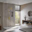 Système de douche thermostatique exposé au mur 36 po avec douche à main et poignées levier / croix-99212112
