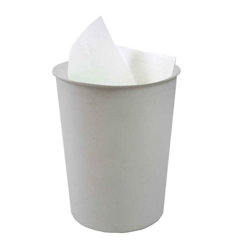 Plastic Open Waste Bin - 26.5L, White