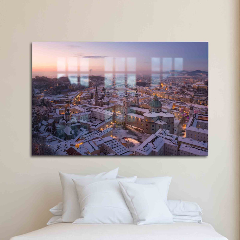 Art mural en verre paysage de salzburg autrichien pour de magnifiques décorations d'intérieur et de décoration intérieure | Rectangle