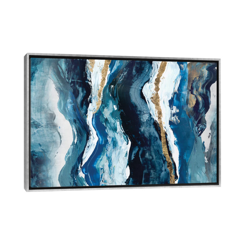 «Effectus II» par Isabelle Z - reproduction d'art sur toile tendue, H 40 po x l 60 po, Impression encadrée, Argent argent