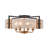 Delux Decor 4 light gold finish ceiling mount with clouded glass shade bulbs not included