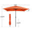 Parasol de marché rectangulaire 120 po x 96 po Berlena-1030825642