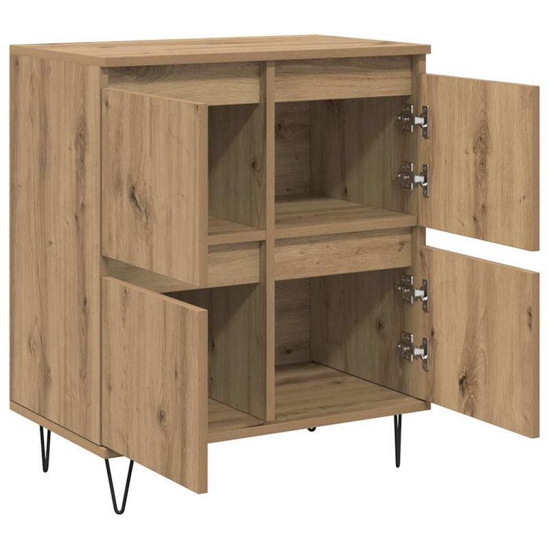 Sideboards 2 Pcs 120 X 35 X 70 Cm Engineered Wood, Artisan Oak