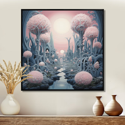 Futuristic Fluffy Landscape - Abstract Landscape Wall Art Decor