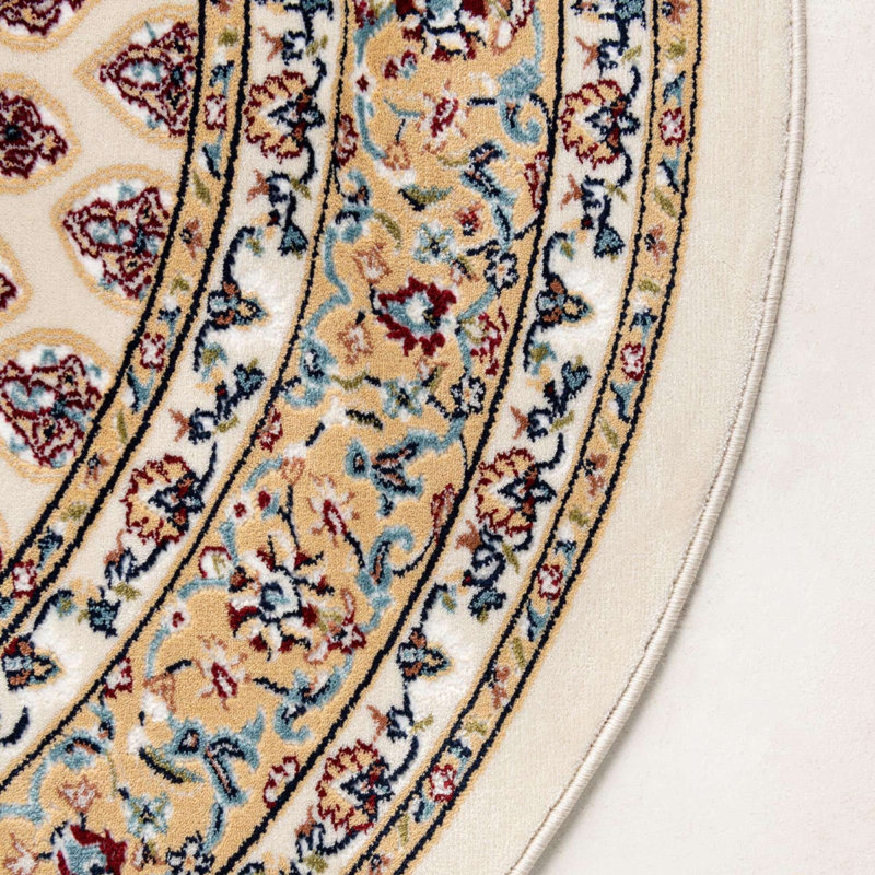 Tapis traditionnel Kelayeh de couleur laiteuse