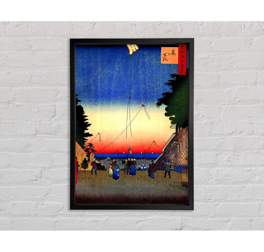 Kasumigaseki von Hiroshige - Einzelner Bilderrahmen Kunstdrucke auf Leinwand