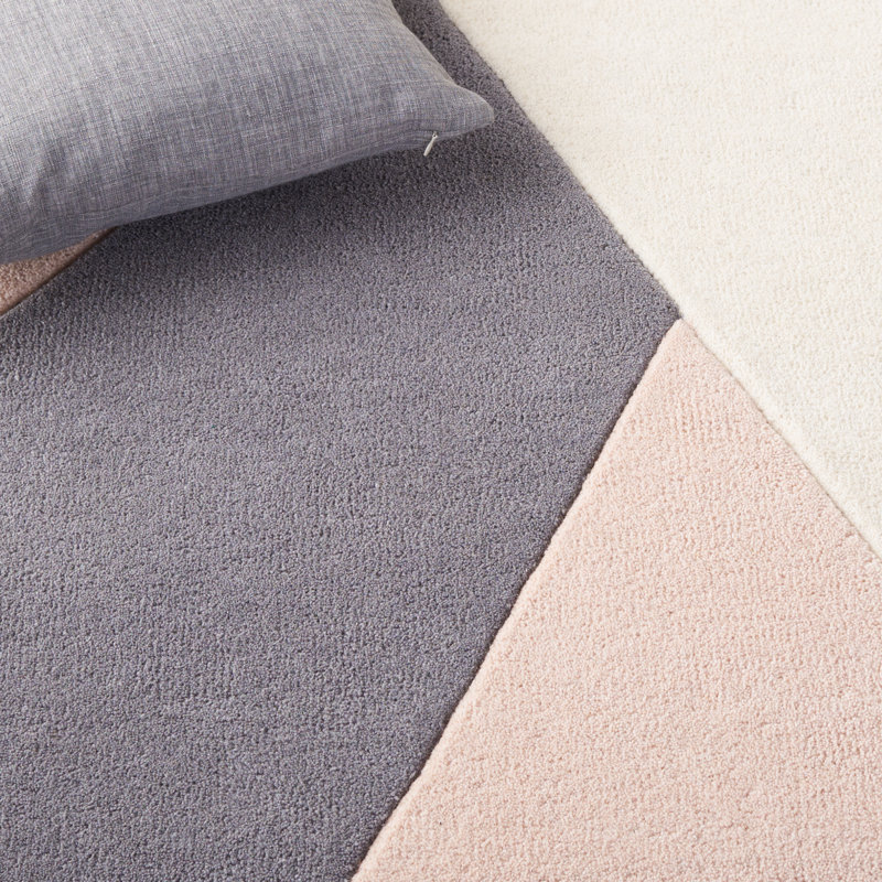 Kaleshia Hand Tufted Wool Cotton With Latex Rug, Rectangle 5' x 8'