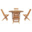 4 - Person Wood Patio Dining Set with Round Table