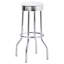 Tabouret de bar pivotant rembourré en métal (ensemble de 2)