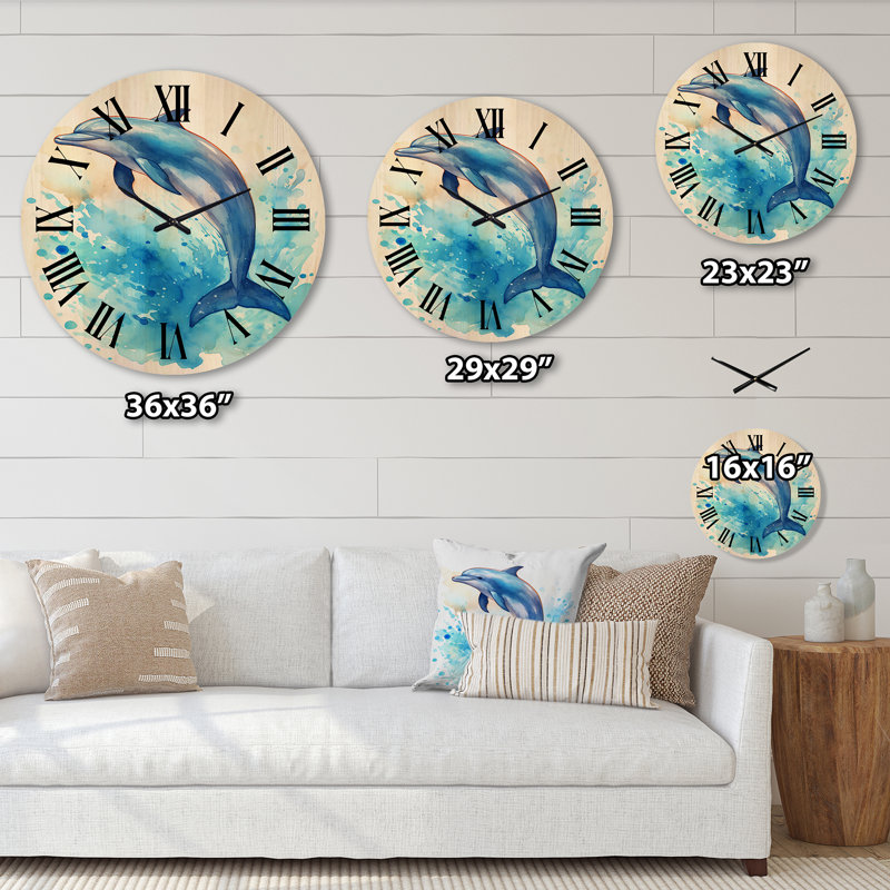 Planterra Solid Wood Wall Clock, Large
