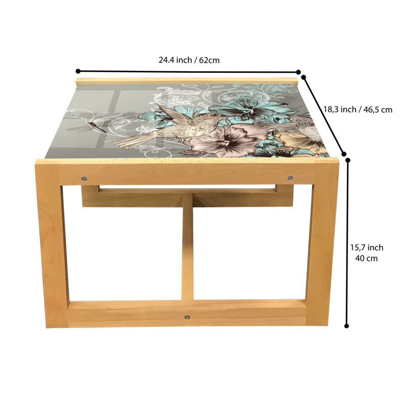 Jamia Trestle Coffee Table, 40cm H x 46.5cm W x 62cm D