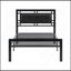Lit simple en métal Structure de lit robuste en métal, style moderne et confort pour toute chambre à coucher