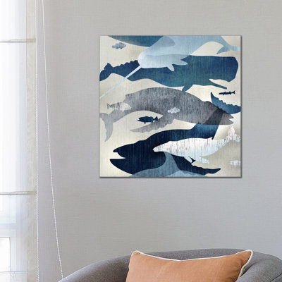 Whale Watching I 1 Piece Wrapped Canvas Painting