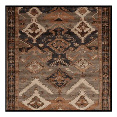 Machine Washable Persian Brown Area Rug