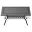Table de salle à manger en fonte d'aluminium, noire, résistante aux intempéries, cadre noir, collection tout temps, aspect élégant