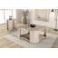 Table basse 1Pc de style moderne avec structure ouverte en bois d'hévéa