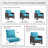 Allo 24"X22"X6" Patio Thick Cushions & Pillows Set - Deep Seat Indoor/Outdoor Water & Fade Resistant-891677080-891677072