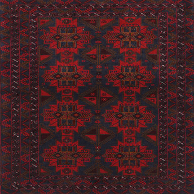 Tapis rouge / noir Southwestern