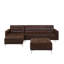 Finnegan 4 Seater Faux Leather Sofa Bed-729550491-729550488