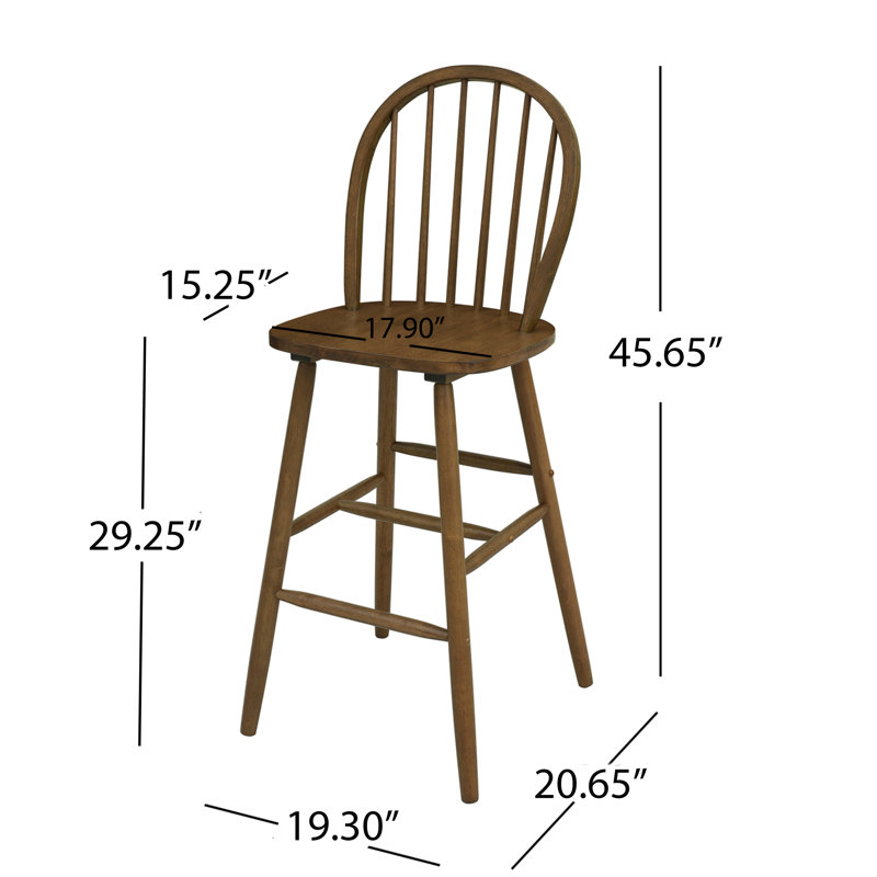 Solid Wood Counter Stool, Walnut