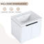 Meuble-lavabo 48 po à fermeture en douceur avec lavabo et tablettes de rangement