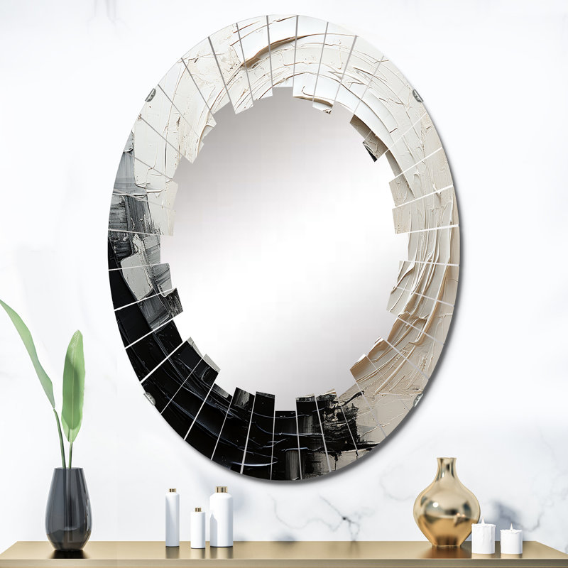 Cerridale - Miroir mural moderne ovale, 36 po x 24 po