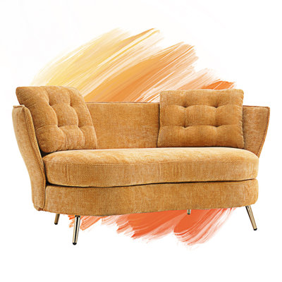 Upholstered 64.23 " Polyester Loveseat