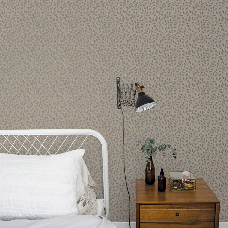 Bryanna 1005cm x 53cm Matte Wallpaper Roll, Grey