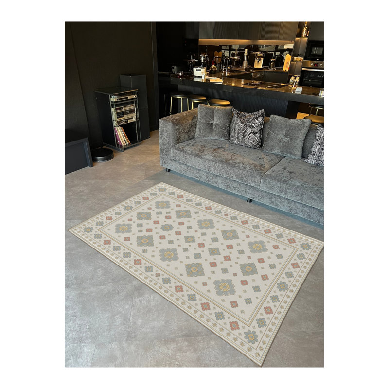 Tapis beige tissé traditionnel Mosso, 2' x 2'11"
