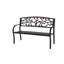 Banc de jardin en métal Tree of Life - noir