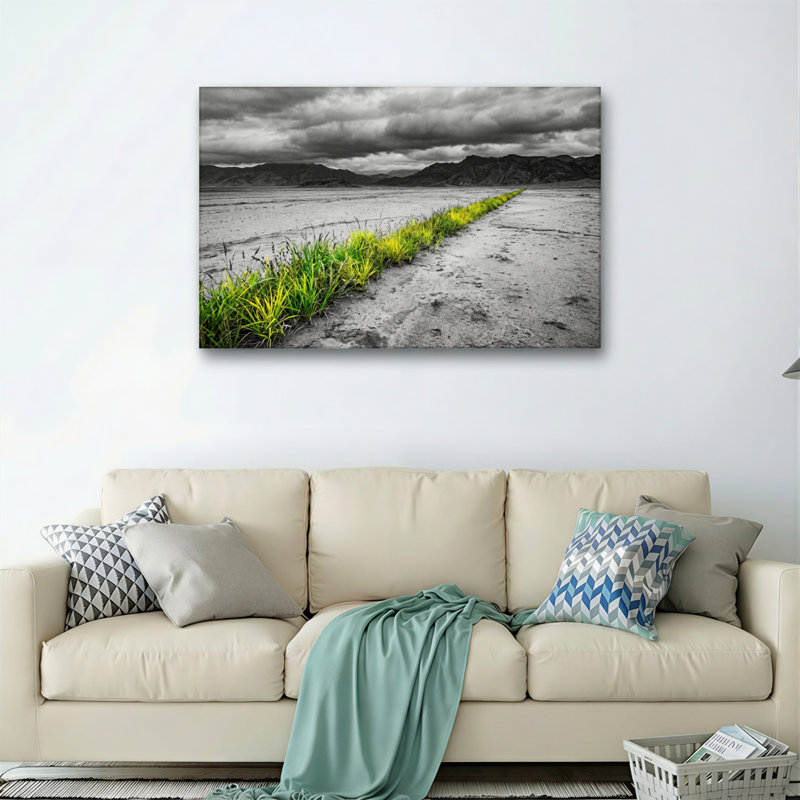 Ensemble de 1 tableau sur toile représentant de l'herbe du désert, 24"H x 36"W, Wrapped Canvas