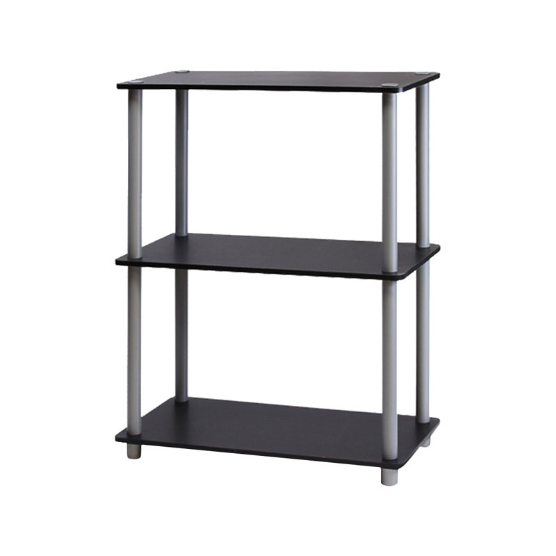 75.18cm H x 59.9cm W Etagere Bookcase, Black / Grey, 1
