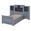 Lit plateforme avec armoire verticale et tiroirs tout-en-un-107084961