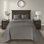 Reversible Bedspread In Dark Grey Full - Exquisite Design Pre-Washed Cotton For Comfort And Style Fits High Mattresses Includes 2 Shams Lovely Pattern Filling Soft Cozy Feel Oversized To Drape