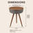 16" Modern Round Smart End Table With Bluetooth Speaker, Wireless Charging Station