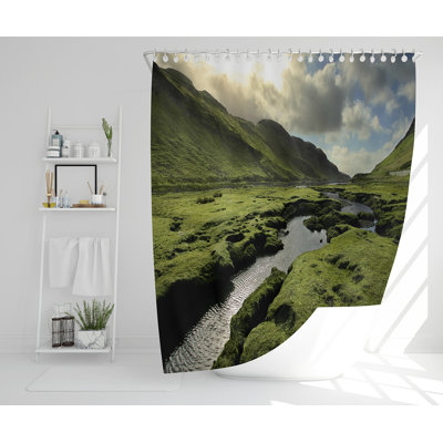 Elizza 13 Piece Polyester Shower Curtain Set
