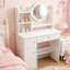 Coiffeuse pour coiffeuse avec tiroir, coiffeuse avec miroir, coiffeuse, coiffeuse pour chambre à coucher, vestiaire