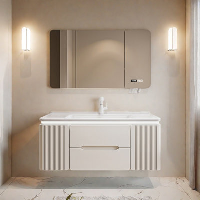 Modern cream-style bathroom cabinet