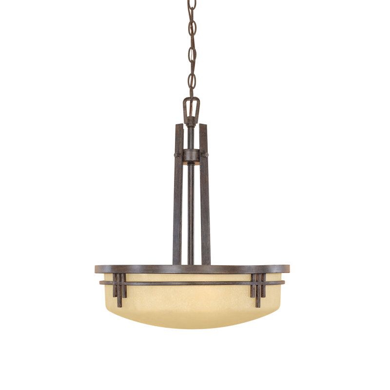 Caleigh 3 - Light Warm Mahogany Single Pendant
