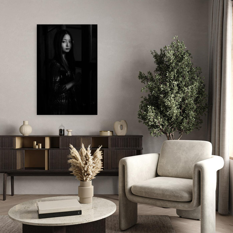 «Elegant Dark Portrait Dramatic Elegant Abstract Portrait», art mural, 36" H x 24" W