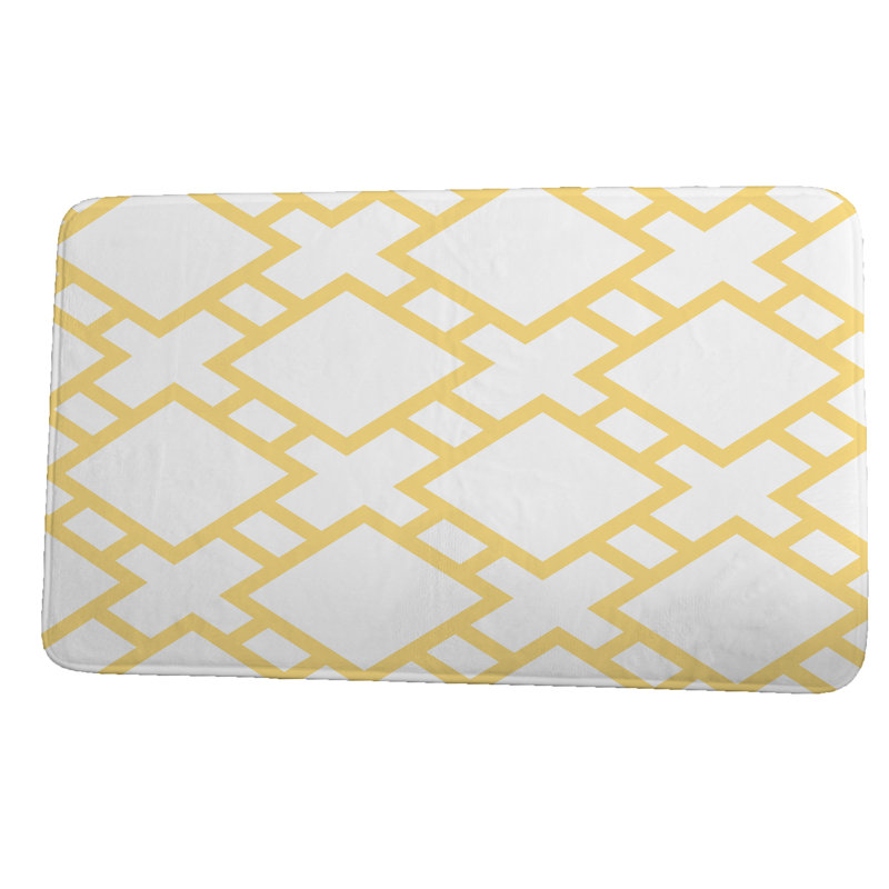Tapis pour salle de bain Lemoine, l 24 po x L 36 po, Jaune