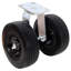 Roulette pivotante à double roue, 32 x 23 x 27 cm, polyuréthane/acier, 1 pièce, noire, capacité de charge de 300 kg