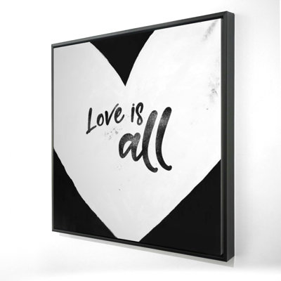 «Love Is All» sur toile