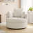 42.1" Wide Slipcovered Swivel Barrel Chair-1954448383