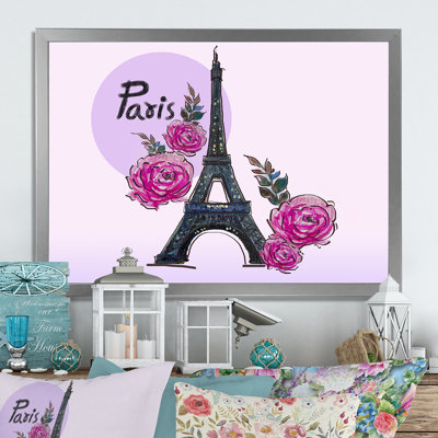 " Summer Paris France Eiffel Tower " Painting Print
