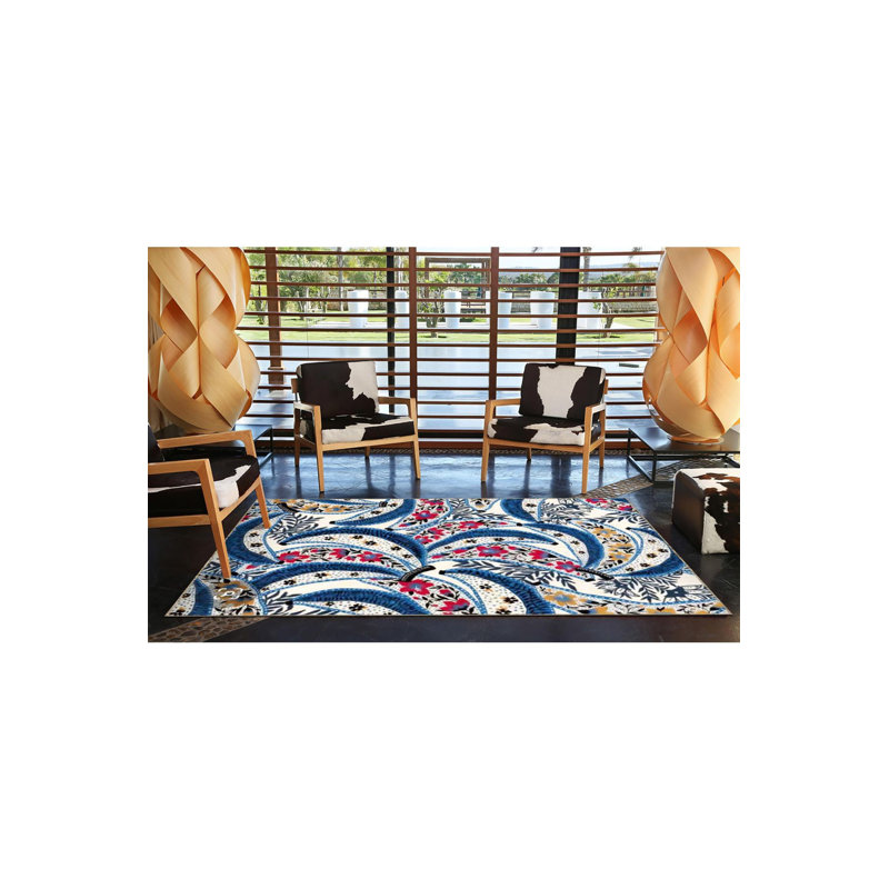 Tapis décoratif tissé à la machine, Sous-tapis carré 3 pi 3 po inclus