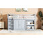 Lit mezzanine simple gris avec rangement et solidification solide - Bureau en bois d'hévéa-732764041