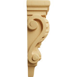 Extra Small Acanthus Pilaster Wood Corbel