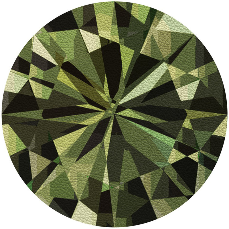 Facets 16'' Vinyl Placemat, Citrine